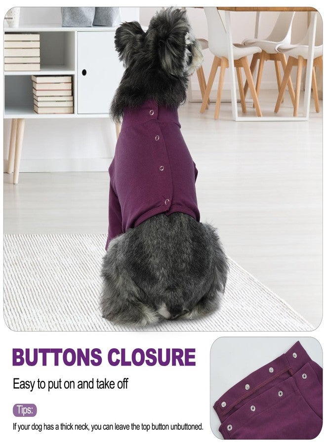 أيدوميك بدلة تعافي الكلاب من إيدوميك، بدلة تعافي الكلاب بعد جراحة الأرجل الأمامية، أكمام مريحة لمفاصل الأرجل بعد الجراحة، واقيات دعامات الكوع لإصابات الأرجل وآلام المفاصل، بدائل لأطواق المخروط، بنفسجي، مقاس 2XL - Image 5